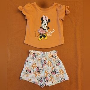 Disney Baby Minnie Mouse Short Set - Size 18 Months